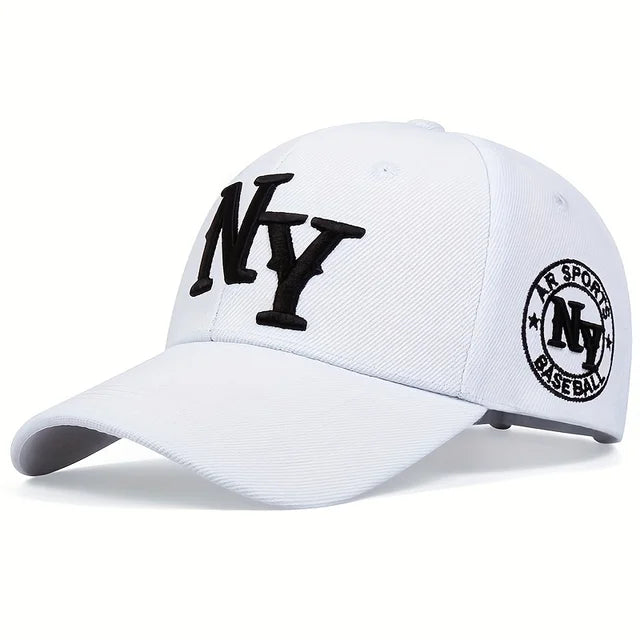N.Y. Letter Embroidery Baseball Snapback Cap