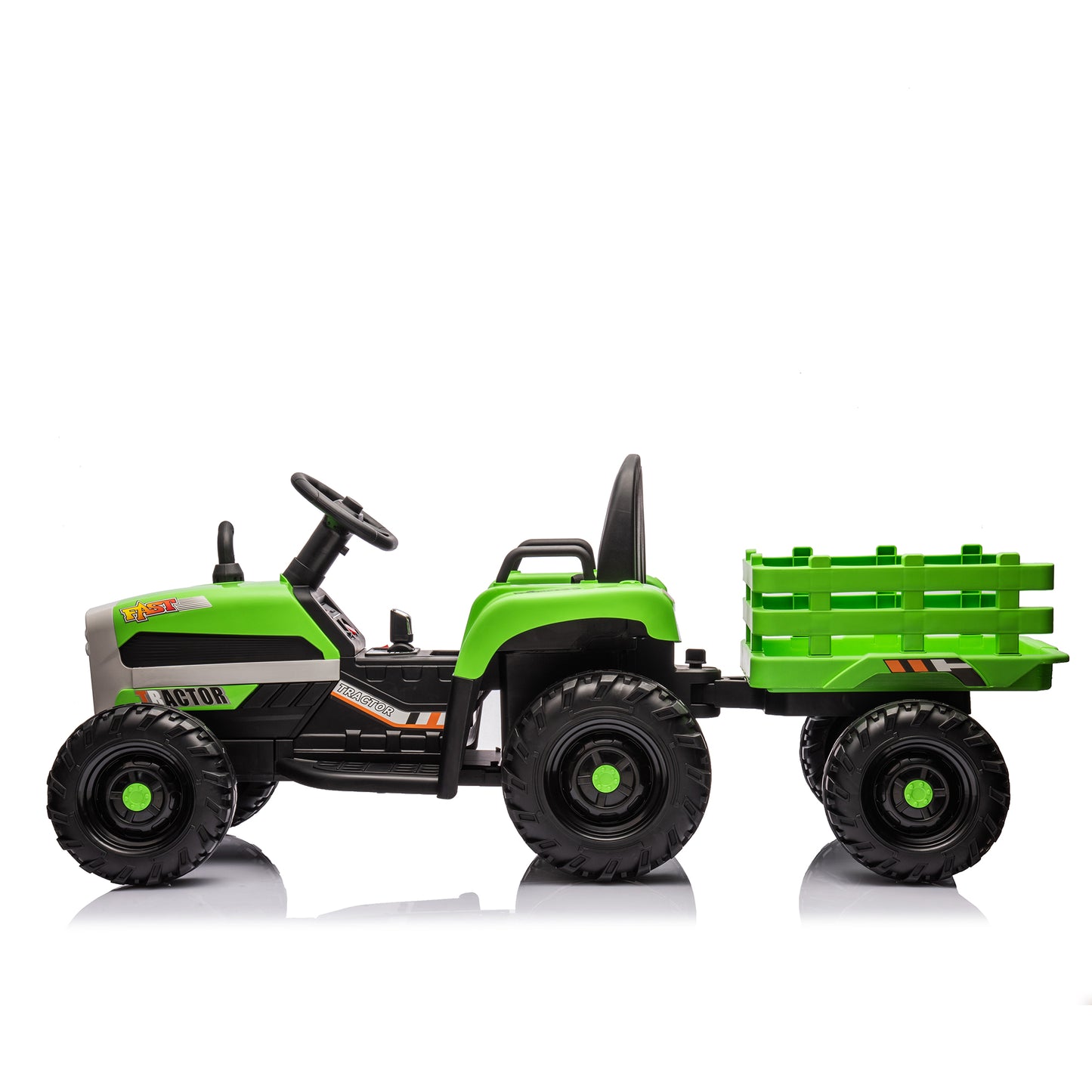 Electric Tractor powered by 24V battery, 200w * 2 motor 1.86-4.97MPH/remote control three speed adjustable