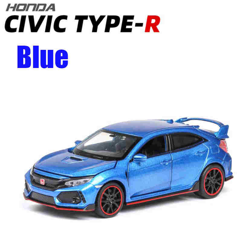 1:32 HONDA CIVIC TYPE-R Diecast Metal Car Model Sound Lights