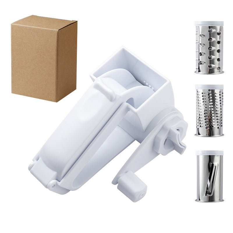 Rotary Cheese Grater Shredder with Stainless Steel Drum for Grating Hard Nuts Kitchen Gadgets