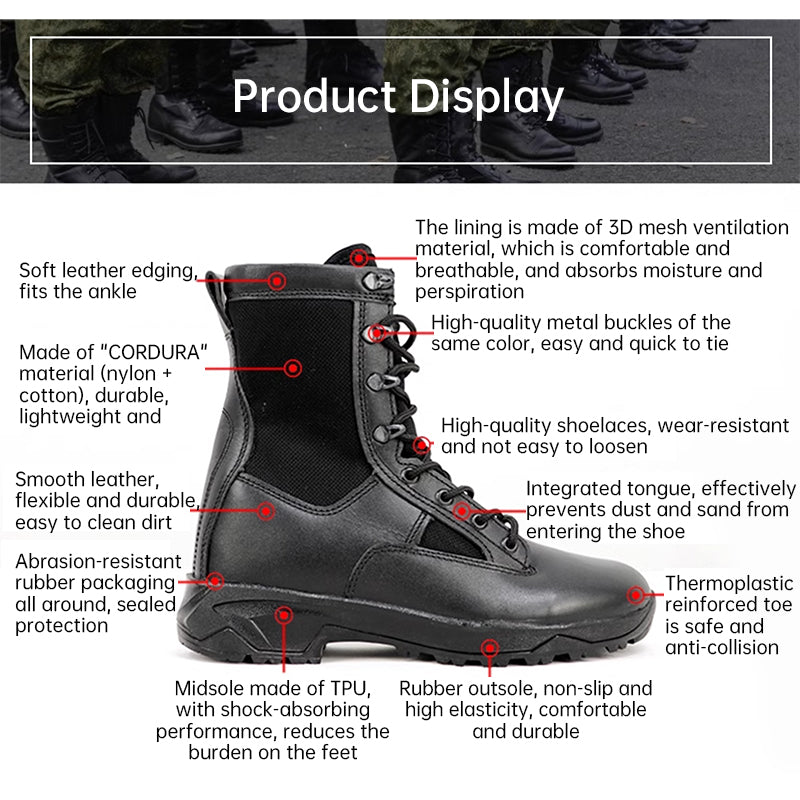 Original Russian Military issue. New VKBO 2.0 thermal zone combat boots for men, genuine leather tactical boots