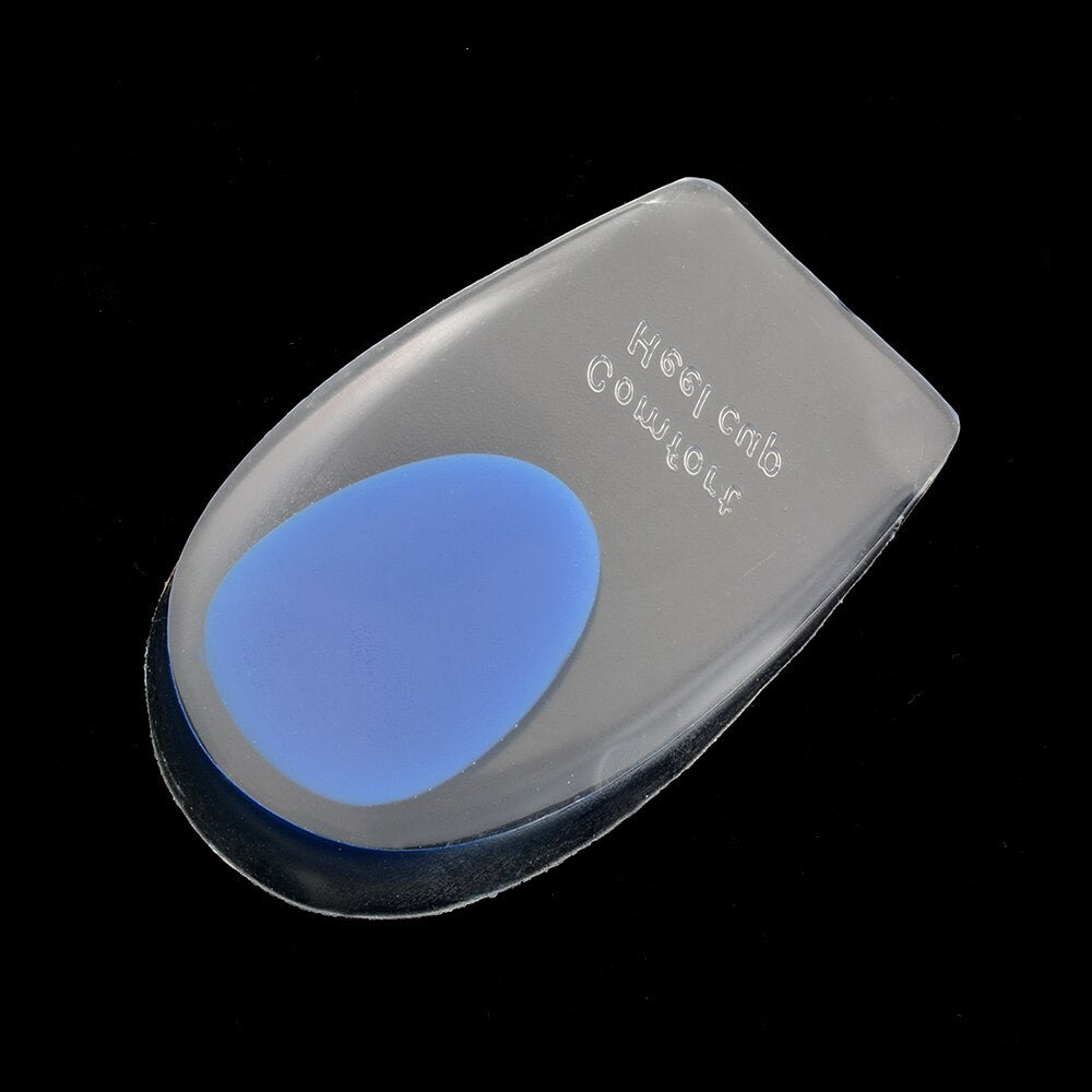 1 pair Gel Shoes Insoles Cushion Heel Cup Massage Pads Inserts Heel Care Silicone Shoe Inserts