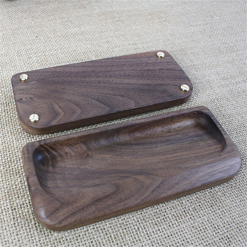 Black Walnut Solid Wood Glow Tubes Digital Electronic Clock