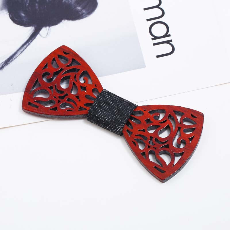 Chicago Style Wood Elegant Gentleman Bow Ties