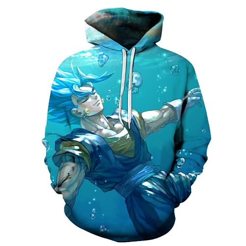 3D Printed Cartoon Hoodies Z pocket hooded sweatshirt with sleeves