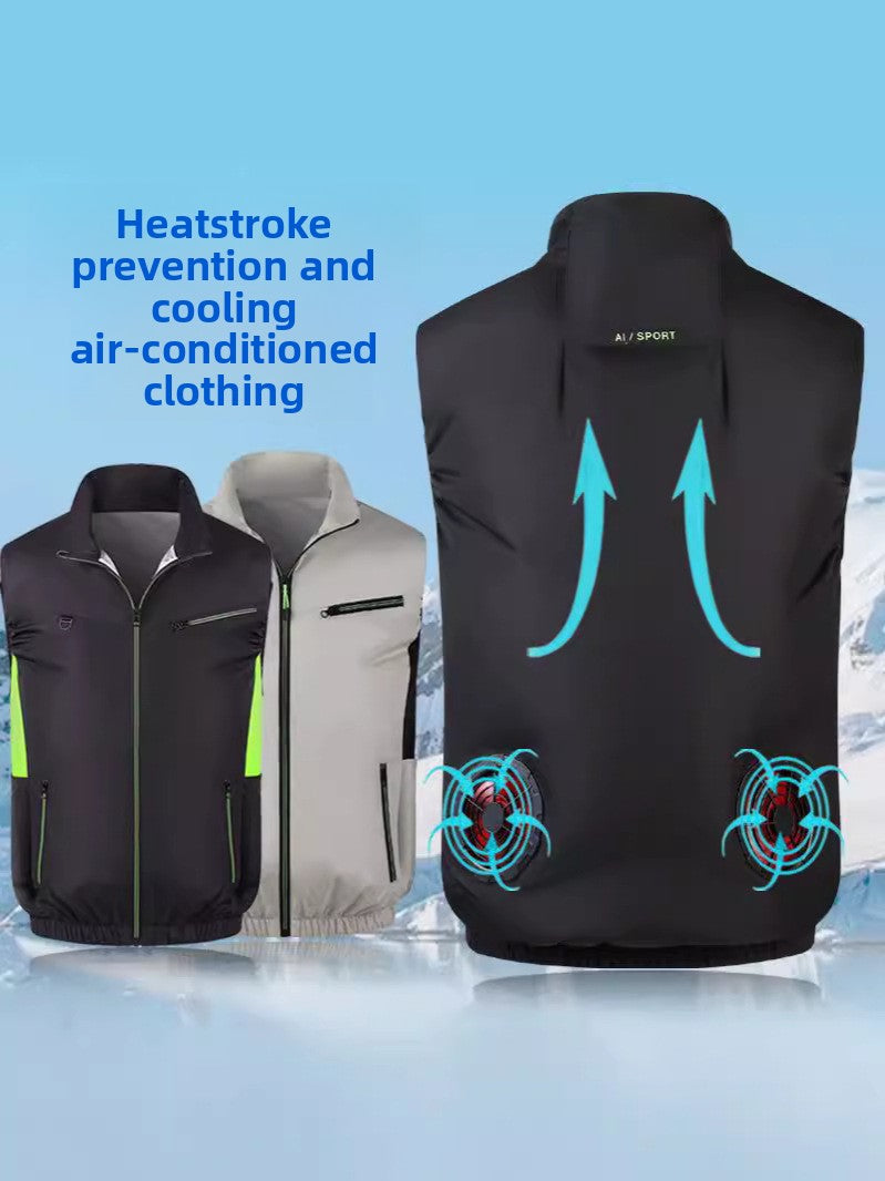 Fan-powered cooling vest