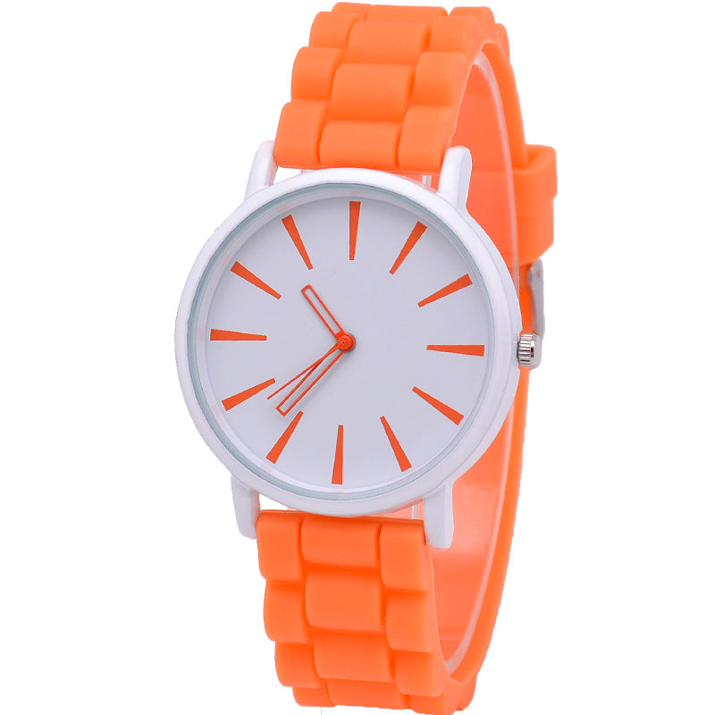 Thin Silicone Strap Ladies Quartz Watch
