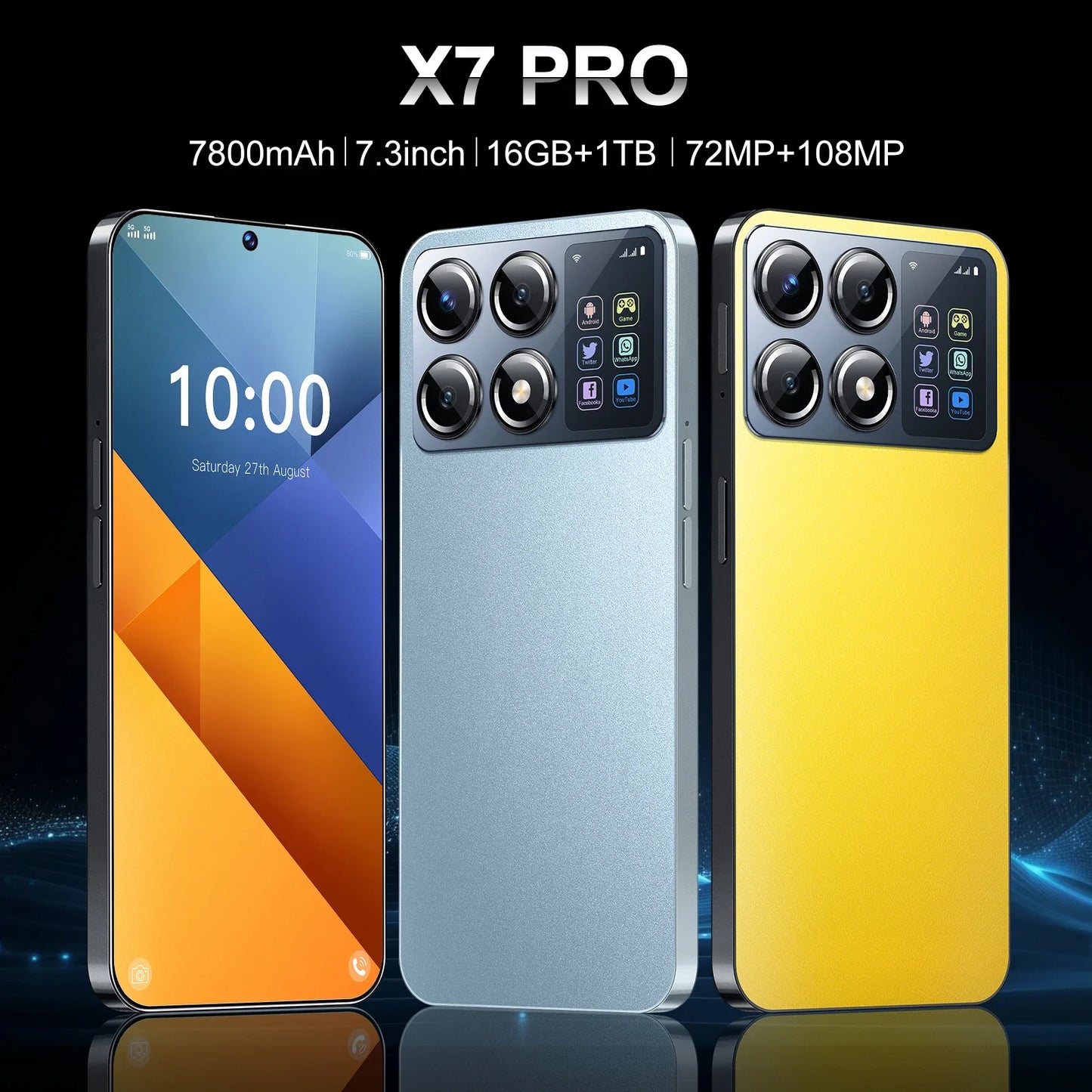 NEW Original Xioami X7 Pro Smartphone Global Version Snapdragon 8 108MP Dual Rear Camera Android Unlocked Mobile Phone NFC