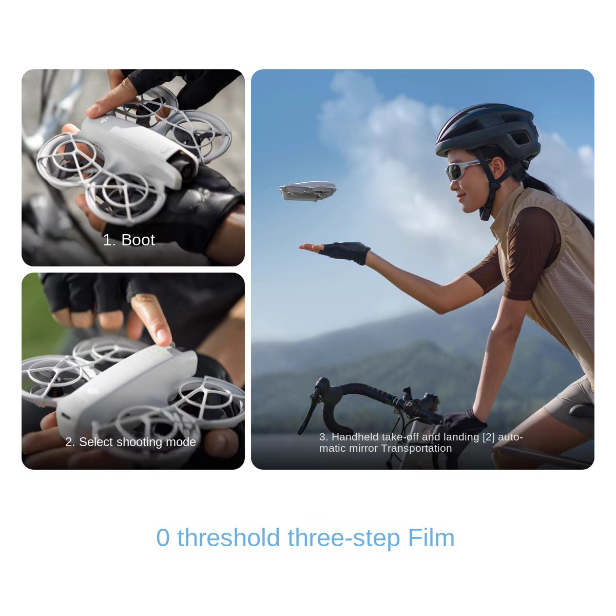 DJI Neo 4K aerial photography drone camping tourism AI intelligent tracking flight camera