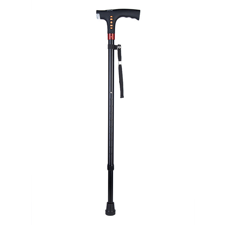Smart Walking Stick Multi-functional LED Light, Alarm, Radio, Adjustable Smart Cane with Handle