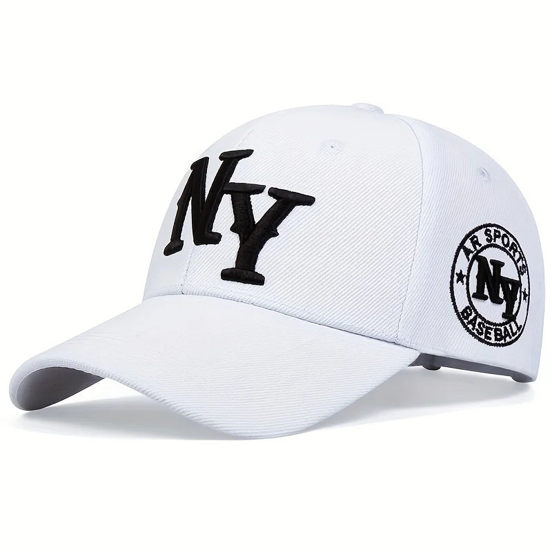 N.Y. Letter Embroidery Baseball Snapback Cap