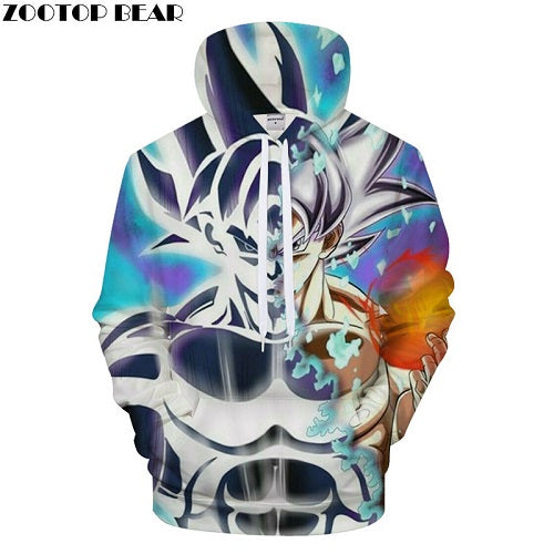 3D Printed Cartoon Hoodies Z pocket hooded sweatshirt with sleeves