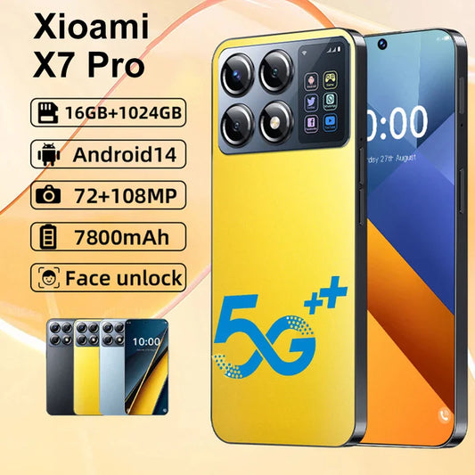 NEW Original Xioami X7 Pro Smartphone Global Version Snapdragon 8 108MP Dual Rear Camera Android Unlocked Mobile Phone NFC