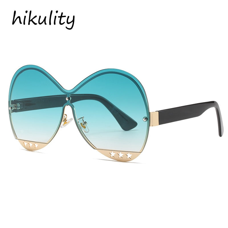 Fashion Hollowed Out Five-Star Medal Trend Sunglasses