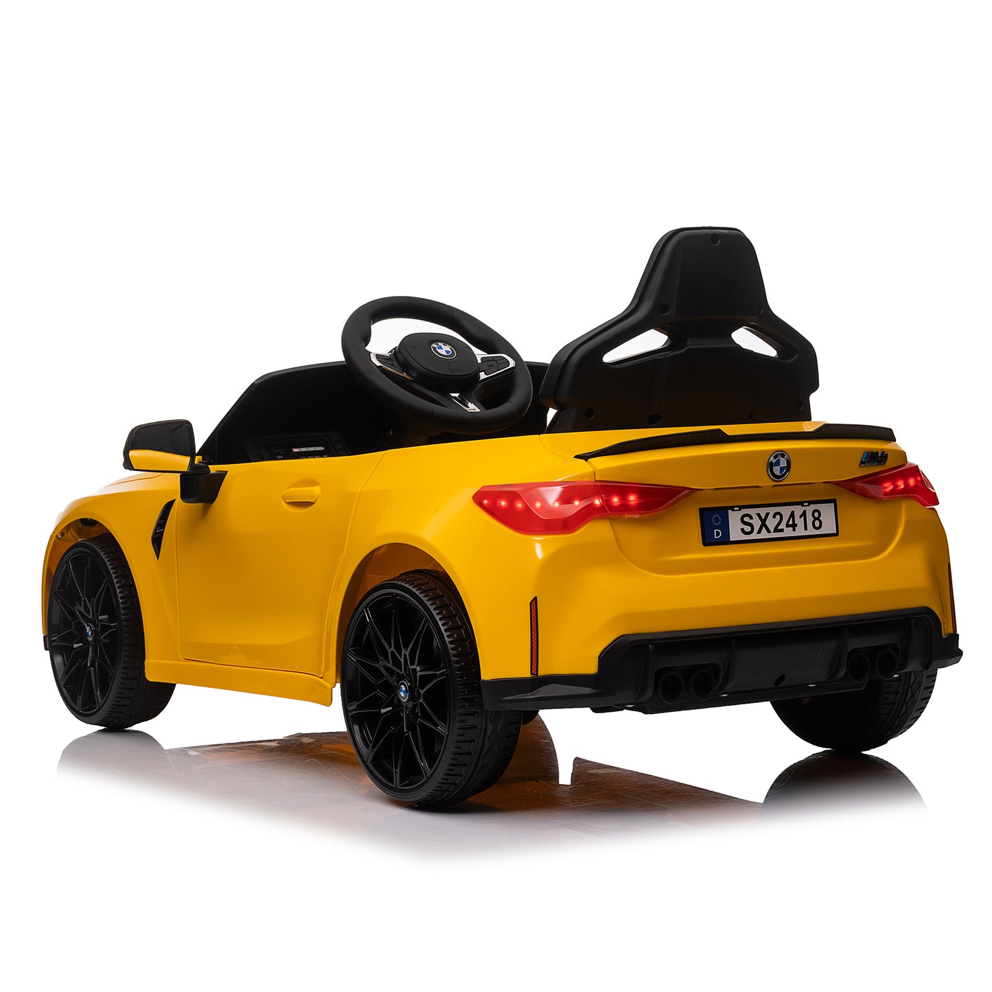 Yellow BMW M4 12v Ride On Car 2.4G W/Parents Remote Control Three speed adjustable
