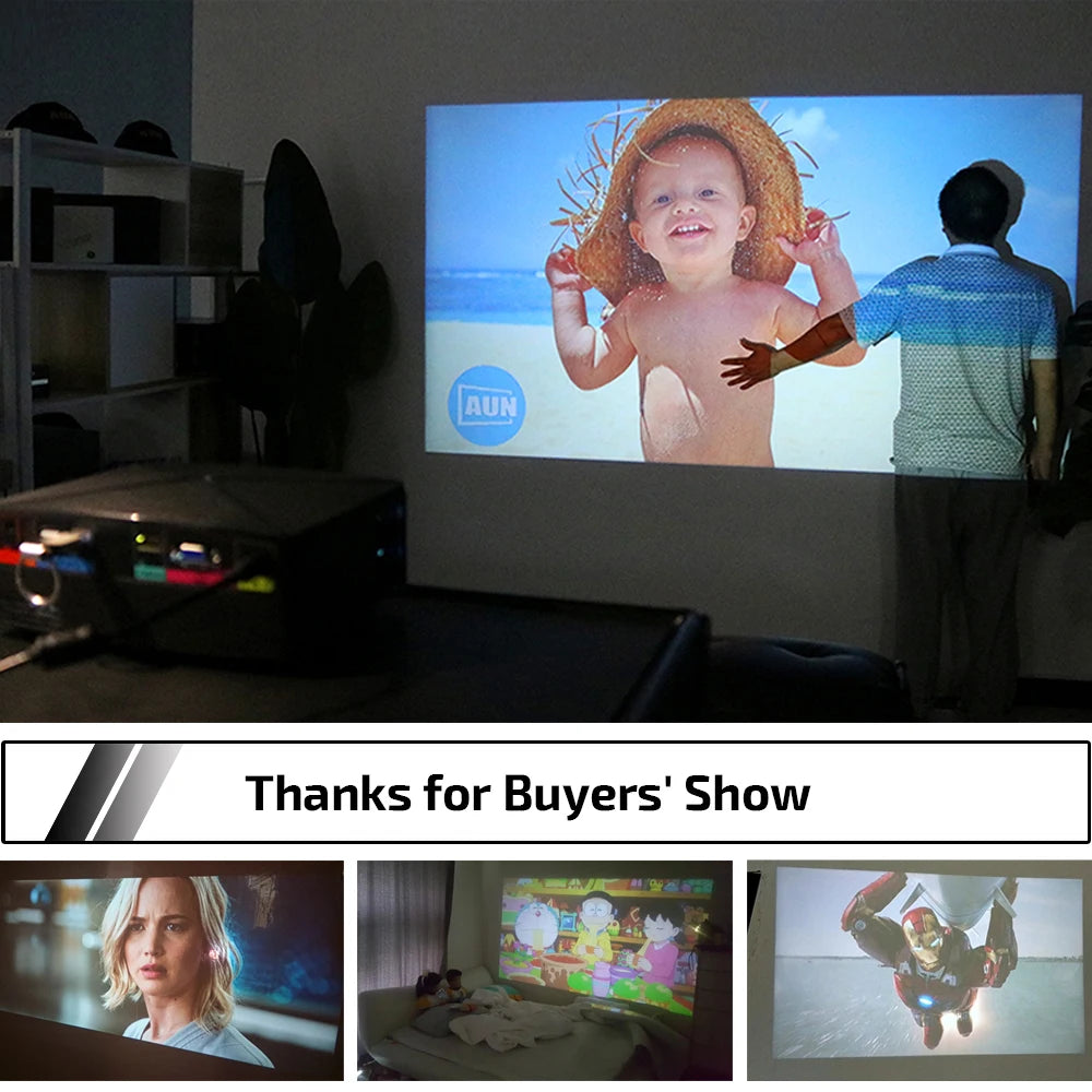 MINI Projector C80 UP, 1280x720 Resolution, Android WIFI Projector, LED Portable HD Beamer for Home Cinema, Optional C80