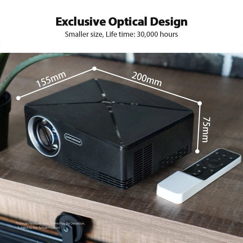 MINI Projector C80 UP, 1280x720 Resolution, Android WIFI Projector, LED Portable HD Beamer for Home Cinema, Optional C80