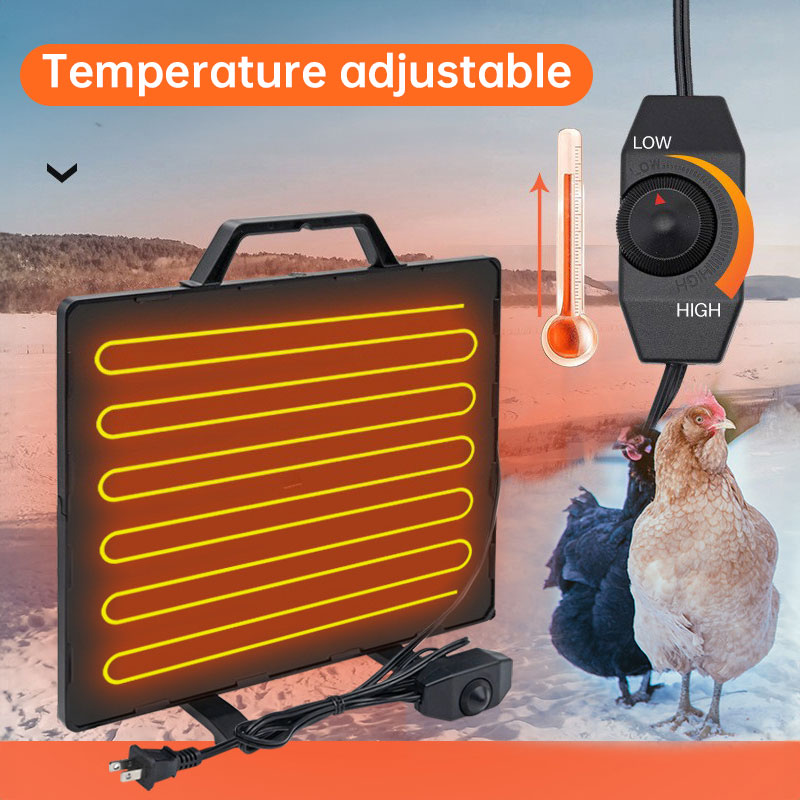 160W Thermostatic Heating Panel for Chicken Coop and Pets, 0-99°C Radiant Heater