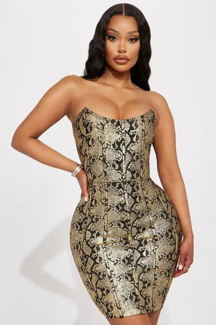 Gold and Silver snake pattern dress