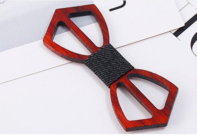 Chicago Style Wood Elegant Gentleman Bow Ties