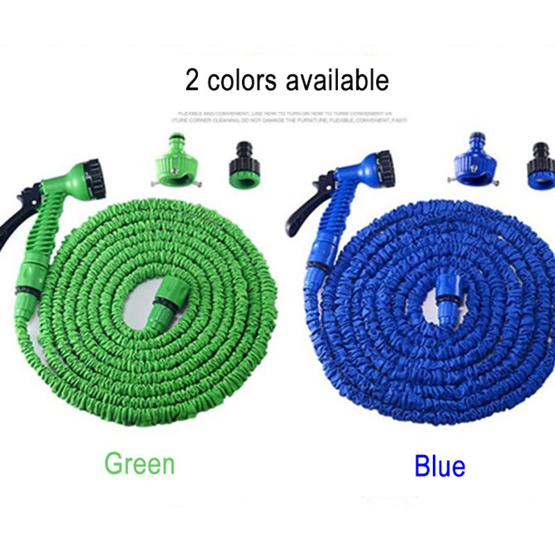 25FT Car Wash Water Gun Flexible Garden Hose Expandable High Pressure Spray Gun With Pipe 7 Modes To Watering