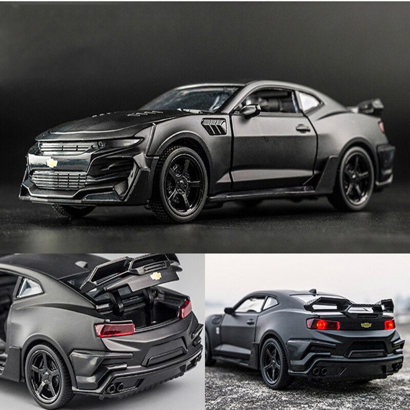 1:32 Alloy Diecast Car Model Chevrolet Camaro Pull Back Sound Lights