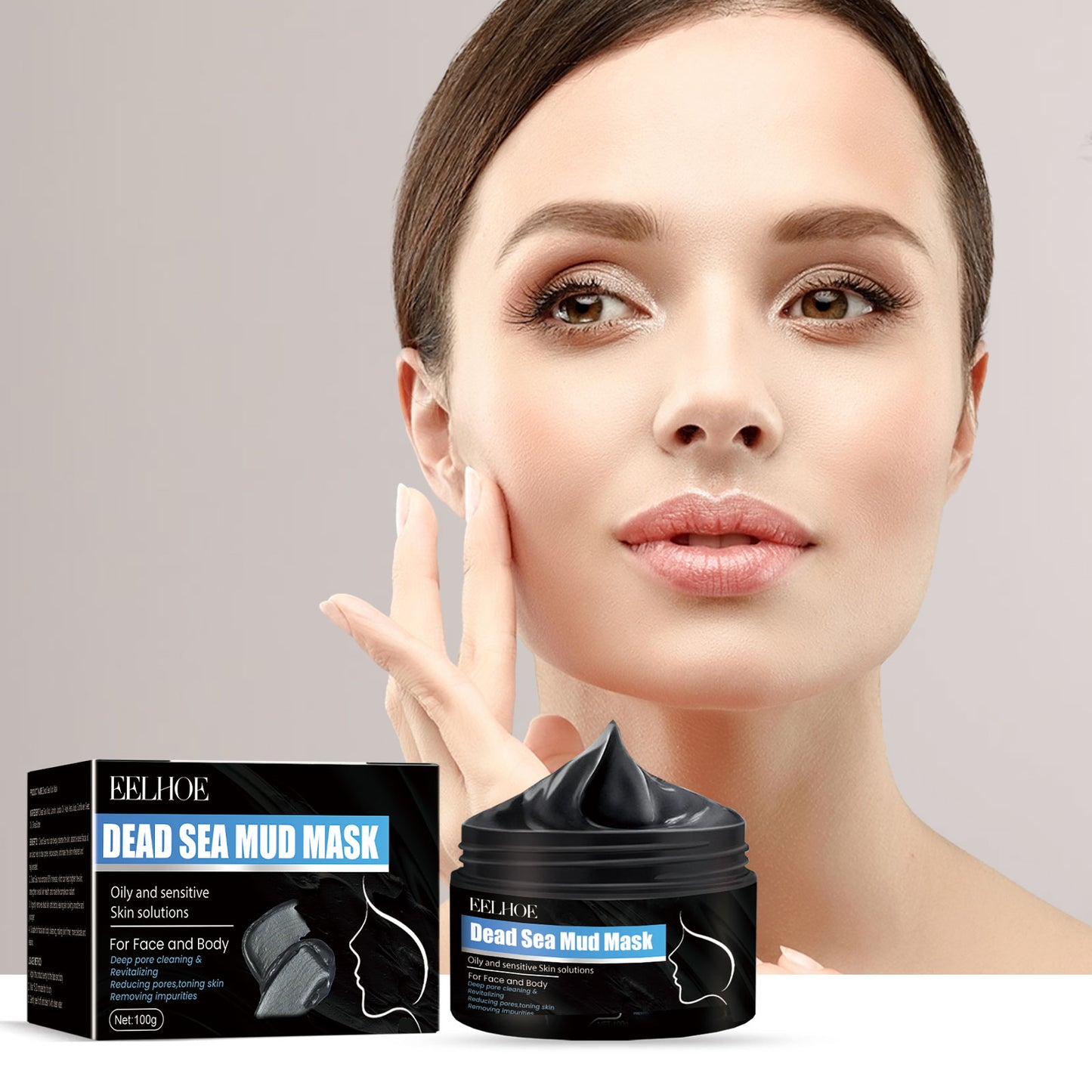 Dead Sea Mud Mask, Moisturize And Cleanse The Skin From Blackheads And Acne By Applying A Mud Mask For Deep Oil Control