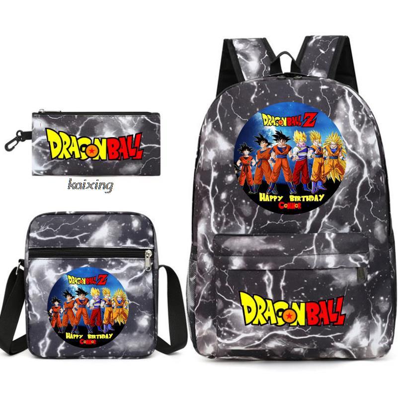 Dragon Ball Backpack Shoulder Bag Travel Bag 3-Piece Set