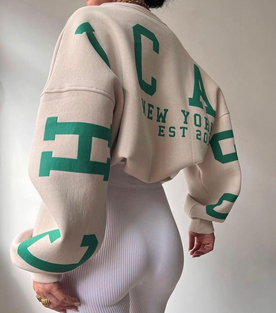 3D C H I C A G O Printed Fashion Fleece Long Sleeve Loose Hoodie