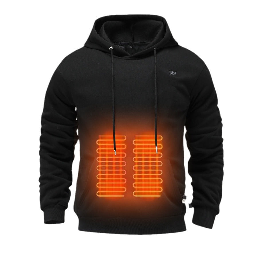 Hooded Heating Sweatshirt USB Heating Sweatshirt Warm Outdoor Electric Heating