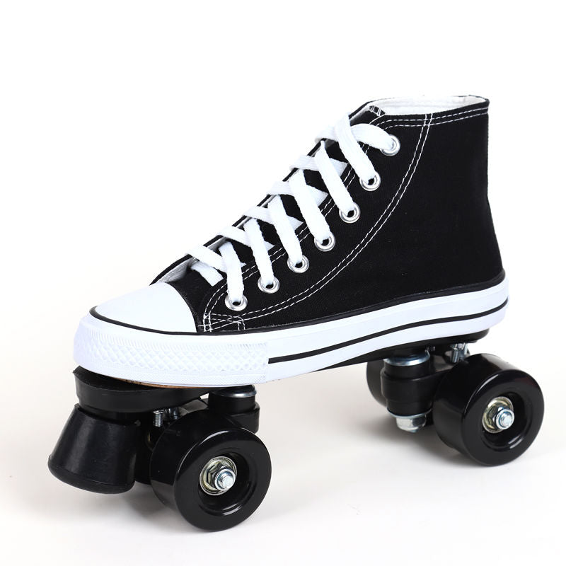 Canvas Roller Skates 4-wheels Sneakers