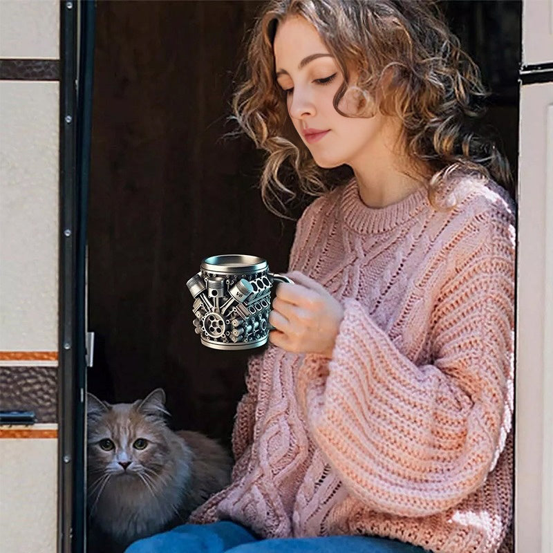 3D Engine Stainless Steel Mug