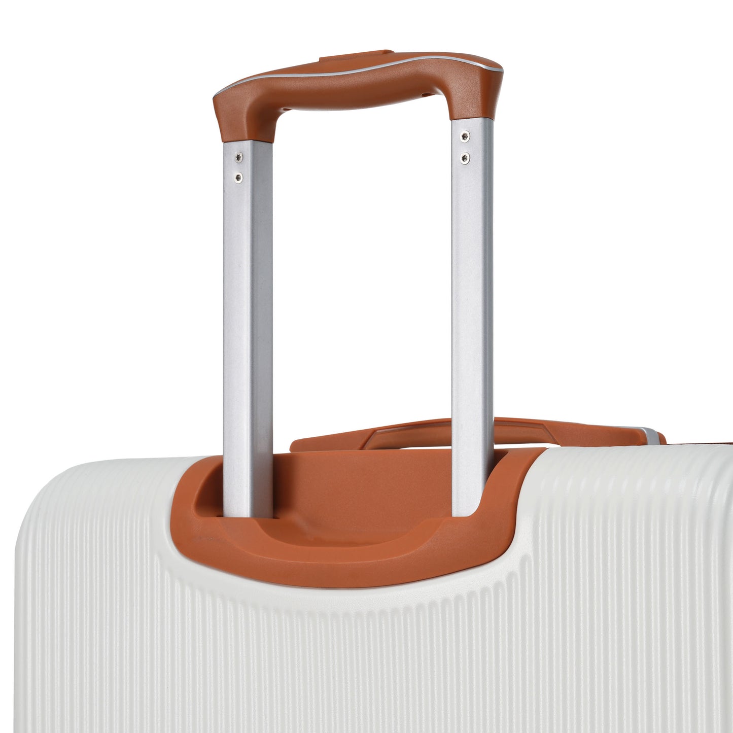 Hardshell Luggage Sets 3 Piece double spinner 8 wheels Suitcase with TSA Lock Lightweight 20''24''28'' White + ABS