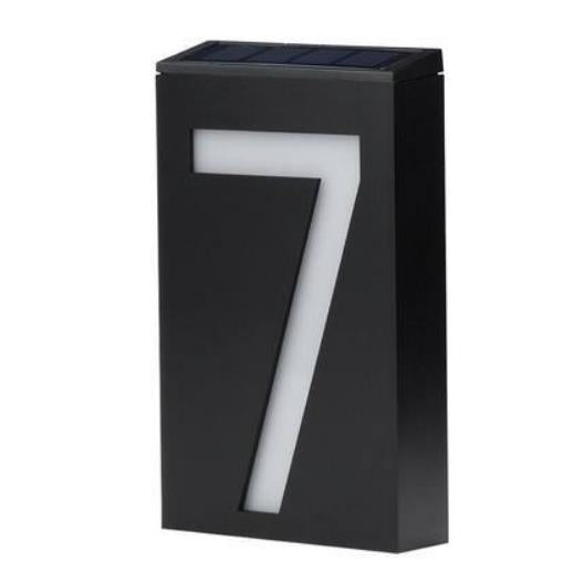Solar Powered Lighted House Numbers for Address Sign formation
