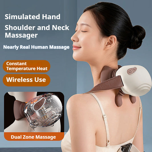 Robotic Back Massager kneading hot compress home use trapezius muscle shoulder neck waist