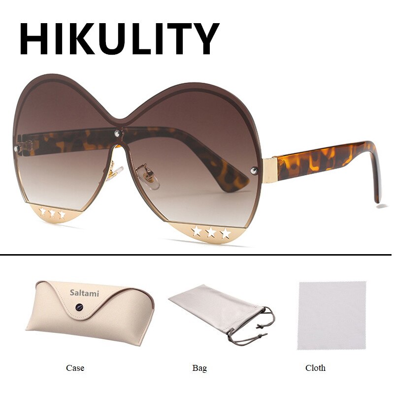 Fashion Hollowed Out Five-Star Medal Trend Sunglasses