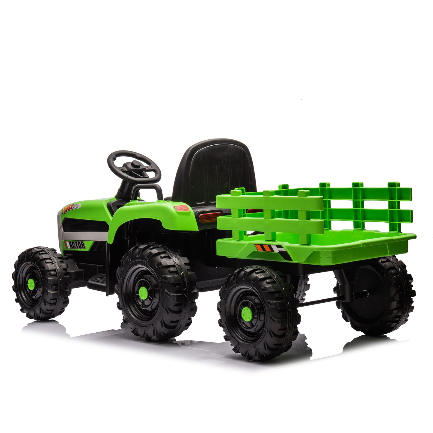 Electric Tractor powered by 24V battery, 200w * 2 motor 1.86-4.97MPH/remote control three speed adjustable