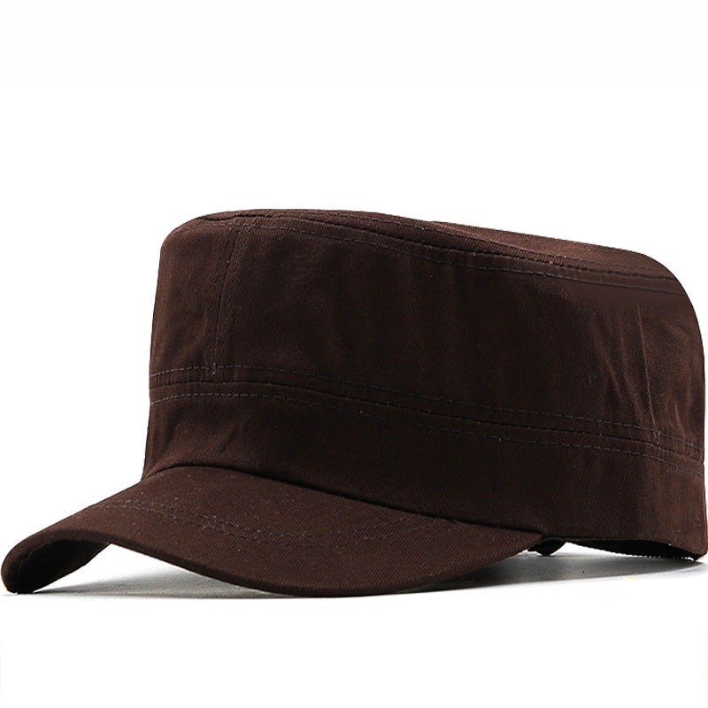 Flat Cap Military Cap Solid Color Cap Travel and Leisure Sun Hat Outdoor Mountaineering Hat