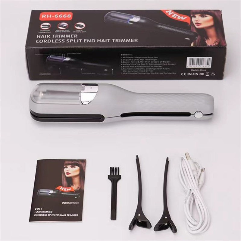 Hair Clipper, hair splitting and trimming device, multifunctional electric women's 2-in-1 trimming and cutting