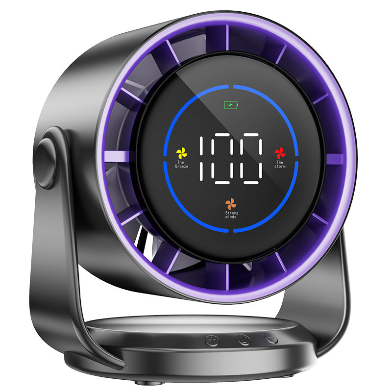 100-Speed High - Speed Circulating Fan for Home. 6 - Inch Charging Digital Display, Turbo Desktop Electric Fan