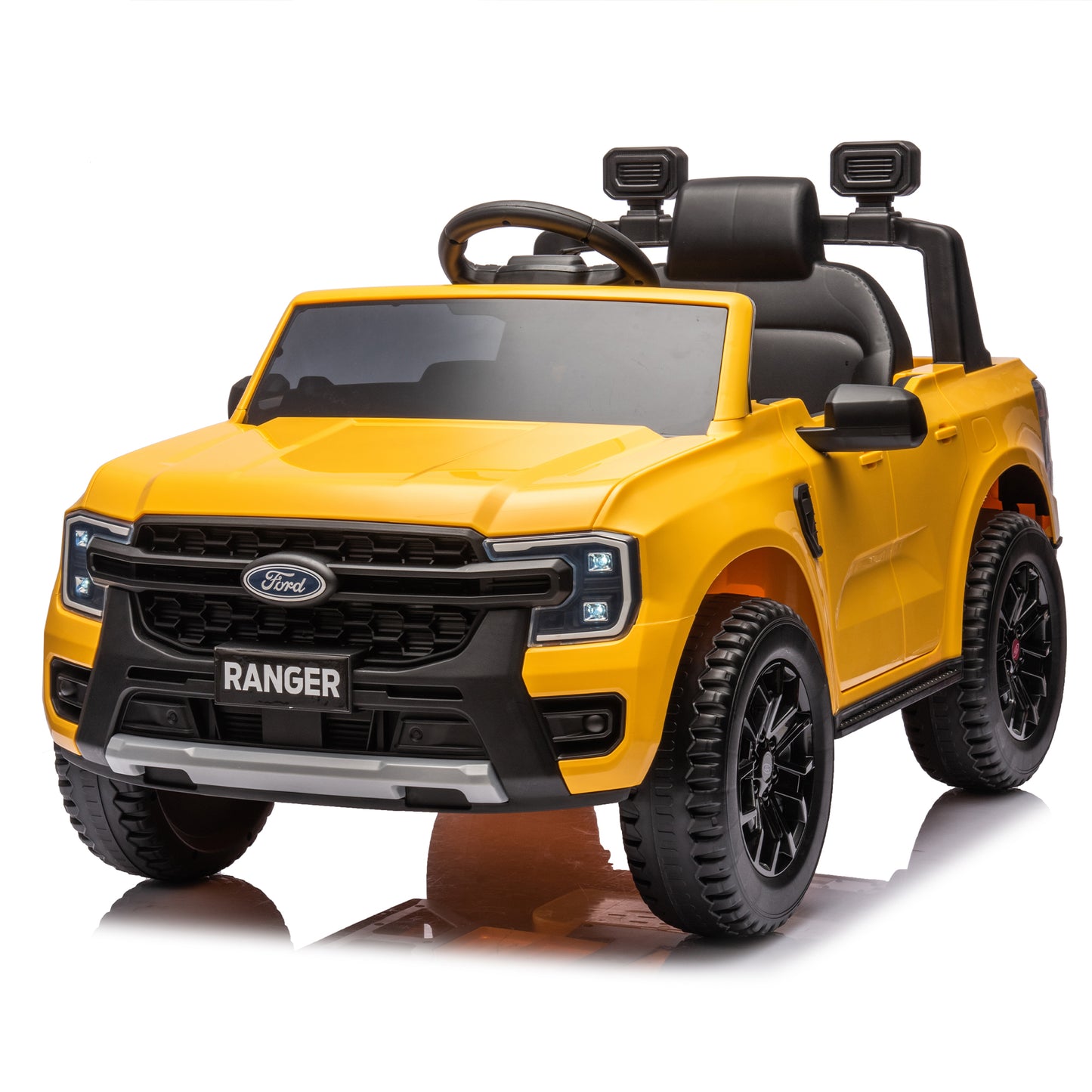 12V Kids Ride On Car W/Parents Remote Control,Licensed Ford Ranger,2WD,Rear wheel suspension,Low Start,Headlight,Horn,MP3,Bluetoooth
