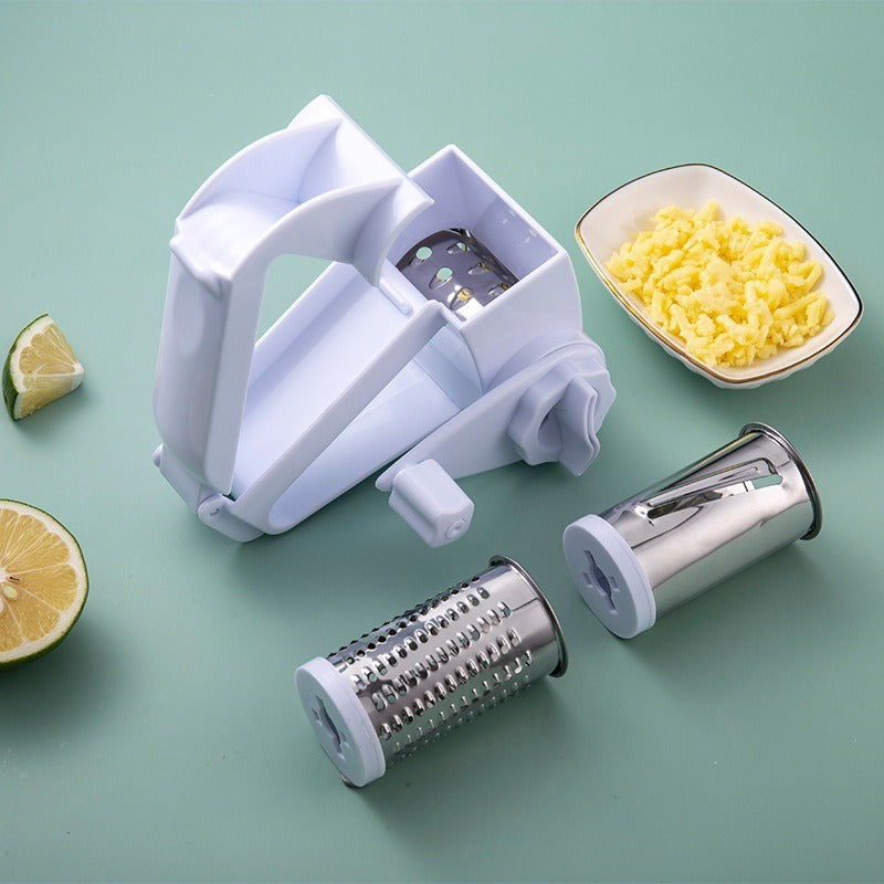 Rotary Cheese Grater Shredder with Stainless Steel Drum for Grating Hard Nuts Kitchen Gadgets
