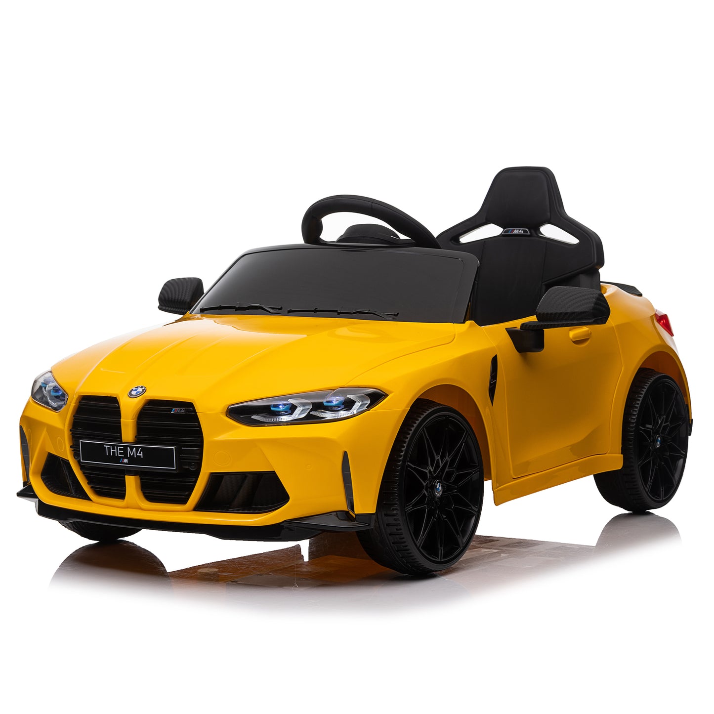 Yellow BMW M4 12v Ride On Car 2.4G W/Parents Remote Control Three speed adjustable