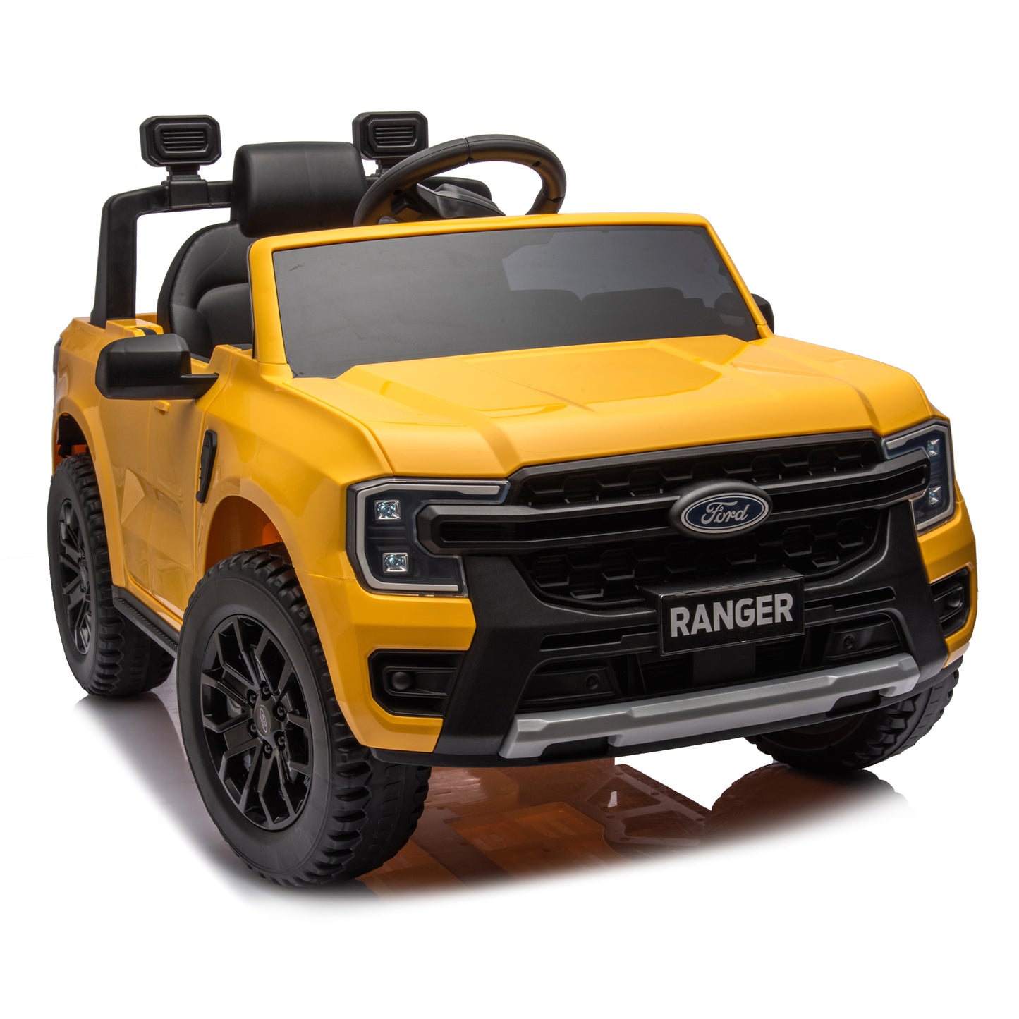 12V Kids Ride On Car W/Parents Remote Control,Licensed Ford Ranger,2WD,Rear wheel suspension,Low Start,Headlight,Horn,MP3,Bluetoooth