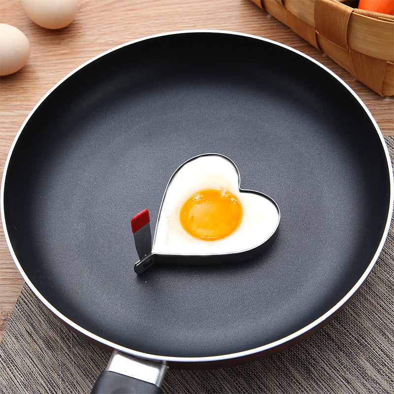 Stainless Steel Egg Cooker With Anti-Loose Clips Creative Heat-Proof Kitchen Omelet Mold