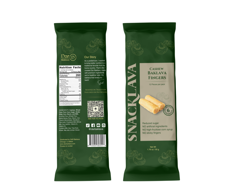 Baklava Fingers Cashew - Snacklava® | 20 Packs