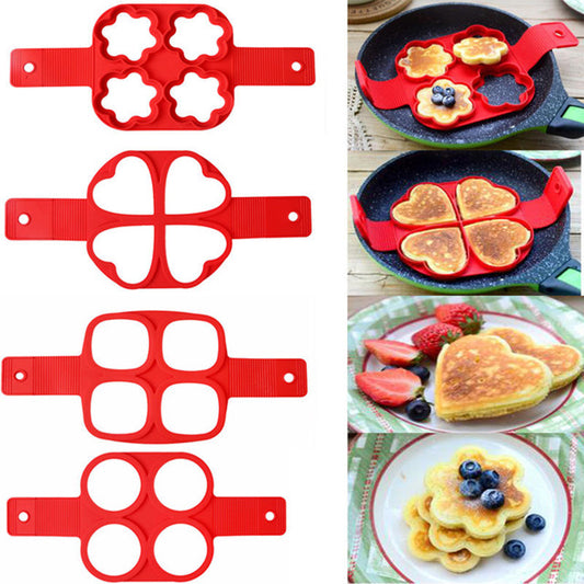 Silicone Fried Egg Ring Maker Non Stick Pancake Maker Cooking Tool Cheese Egg Pan Flip Eggs Mold