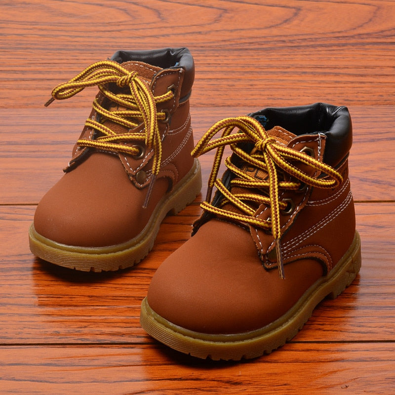 Winter Children's Boots Girls Boys Plush Martin Boots Casual Warm Ankle Shoes Kids Fashion Sneakers Baby Snow Boots