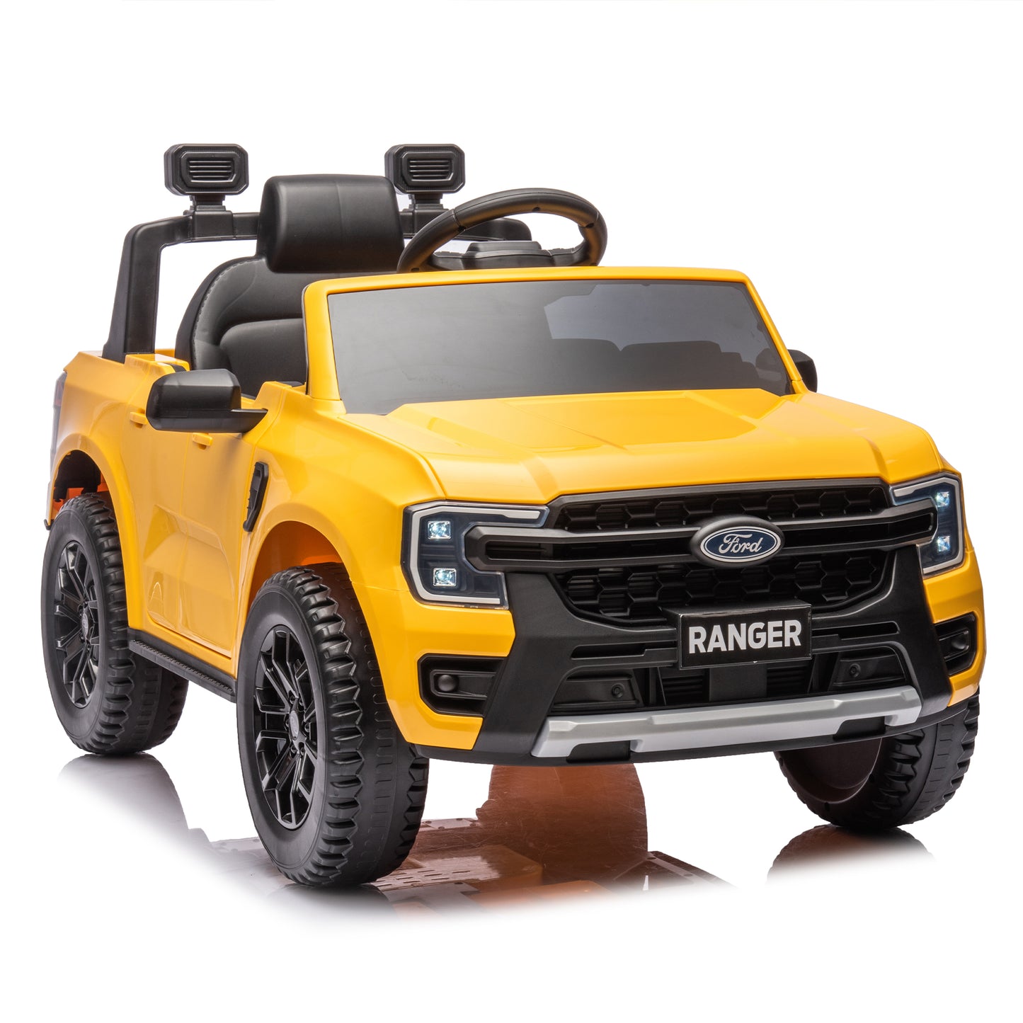 12V Kids Ride On Car W/Parents Remote Control,Licensed Ford Ranger,2WD,Rear wheel suspension,Low Start,Headlight,Horn,MP3,Bluetoooth