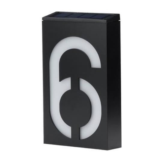 Solar Powered Lighted House Numbers for Address Sign formation